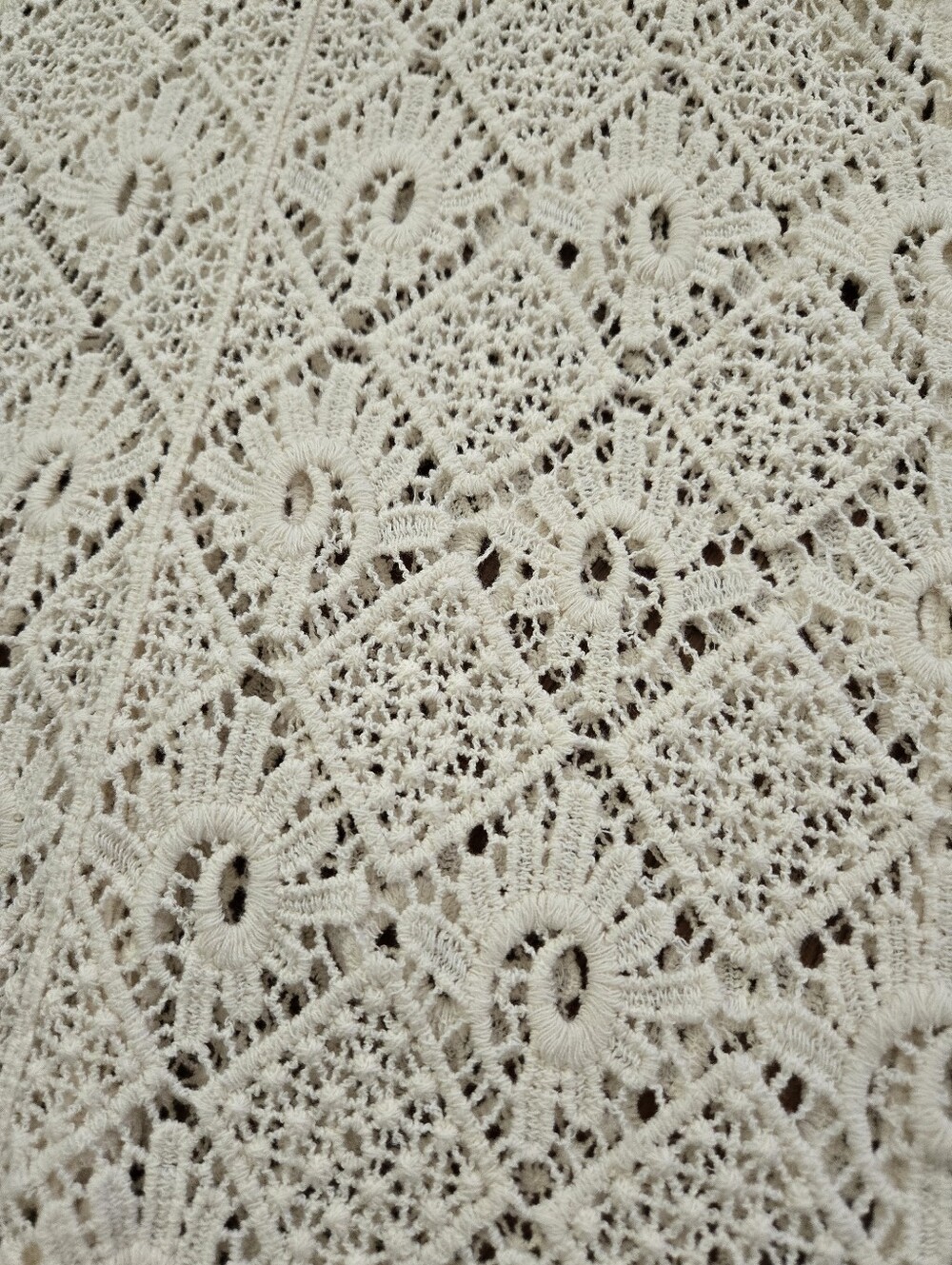 Adiva Crochet Sleeveless Blouse Size XL Cream Festival Boho Feminine Tank Top - Picture 6 of 12